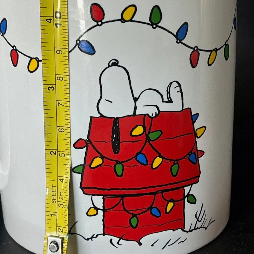 Peanuts 2023‎ Christmas Coffee Mug Snoopy Woodstock ZRike Brands 5” Ceramic